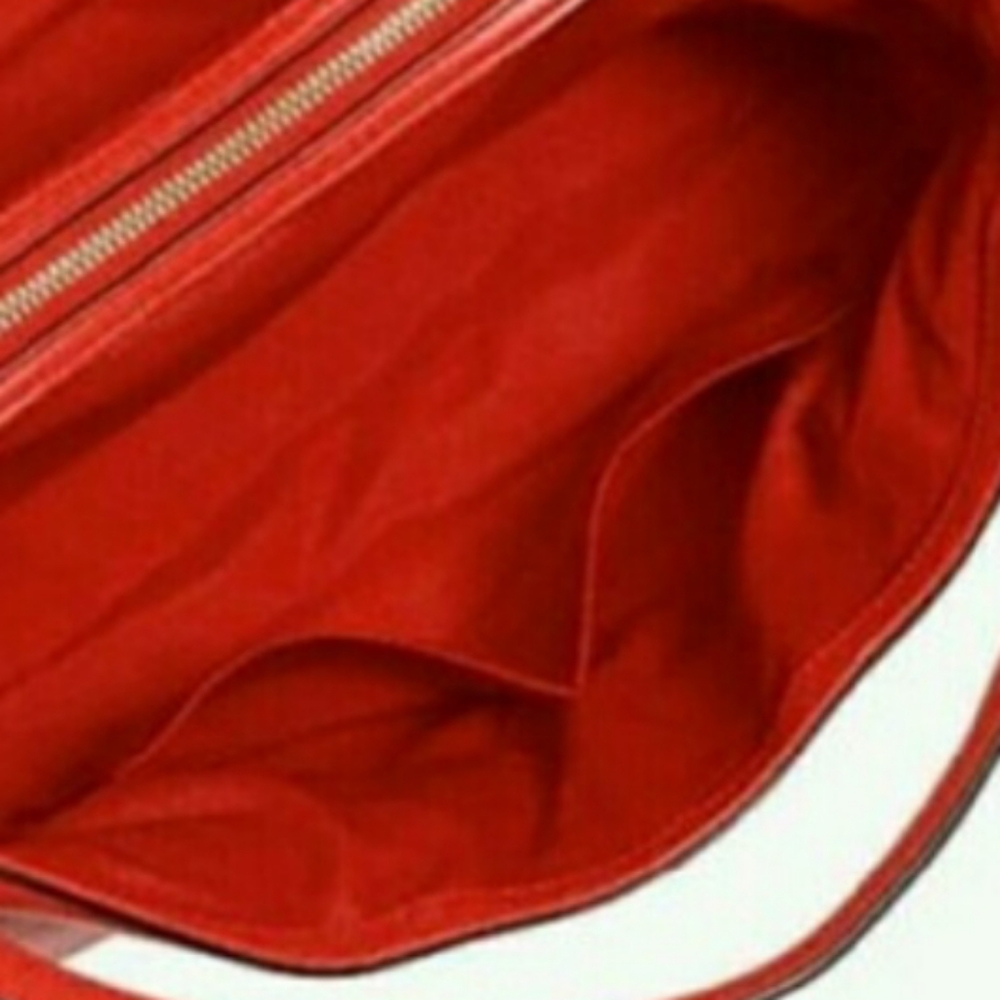 Coach Carlyle Large Handbag Luxe Smooth Leather Carmine Color Double Handles NWT - Picture 9 of 11
